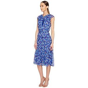 Kate Spade Tangier Floral Chiffon Midi Dress